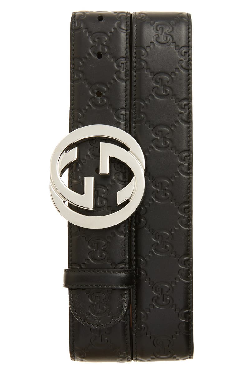 Gucci Logo Embossed Leather Belt | Nordstrom