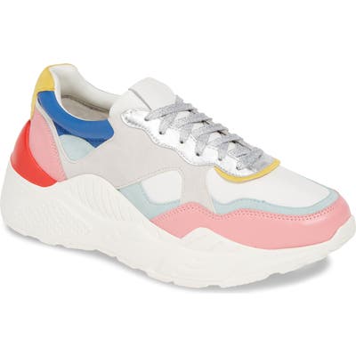 Alice + Olivia Claudine Lace-Up Sneaker, White