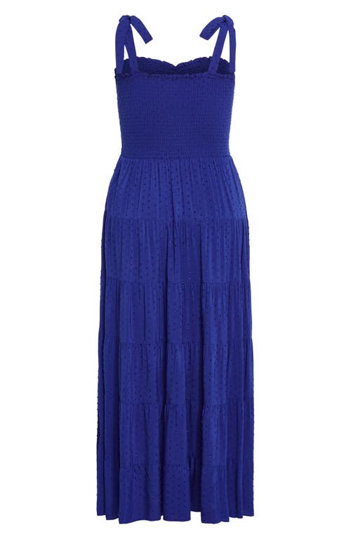 Shop City Chic Spot Sara Dobby Maxi Dress In Cobalt