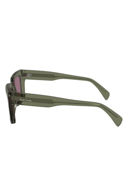 Paul Smith Kenton 52mm Rectangular Sunglasses In Khaki
