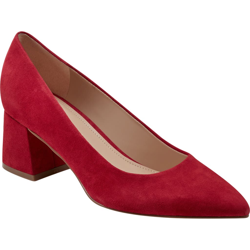 Marc Fisher Ltd Lewisa Pointed Toe Pump In Medium Red