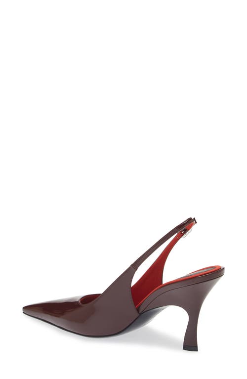 Shop Stella Mccartney Elsa Pointed Toe Slingback Pump In Bordeaux