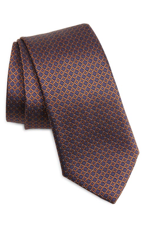 Canali Floral Silk Jacquard Tie in Dark Orange at Nordstrom