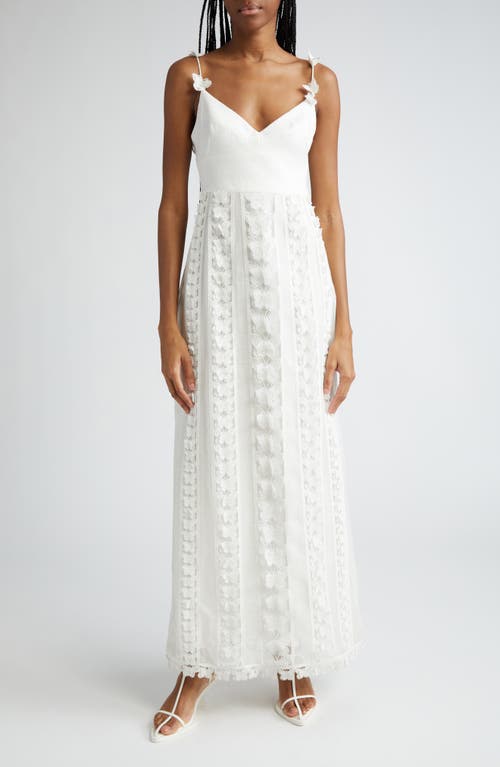 Zimmermann Linen & Silk Maxi Dress Natural at Nordstrom,