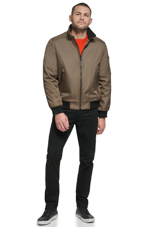 Shop Calvin Klein Classic Water Resistant Bomber Jacket In Dark Tan