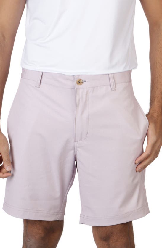 Tailorbyrd On The Fly Mélange Performance Shorts In Blush Pink
