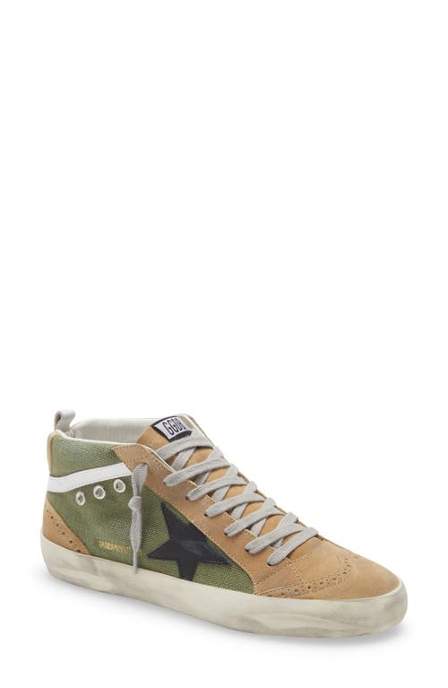 Golden Goose Mid Star Sneaker in Green/Cappuccino/Black at Nordstrom, Size 11Us