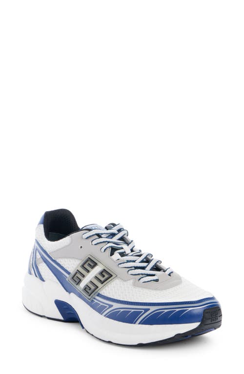 Givenchy Nfnty-52 Sneakers In Synthetic Leather And Mesh In Navy/white