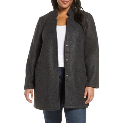Plus Size Vero Moda Curve Katrine Brushed Fleece Jacket, US / 48EU - Grey