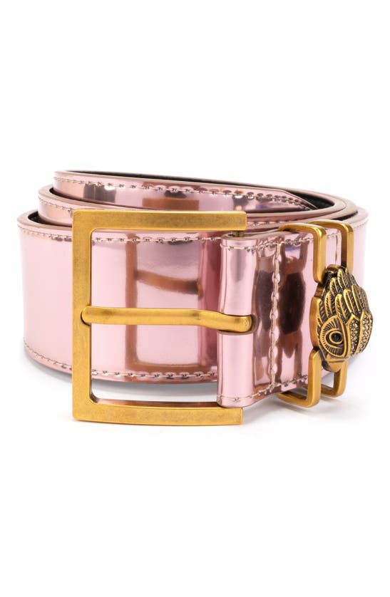 KURT GEIGER KURT GEIGER LONDON METALLIC LEATHER BELT