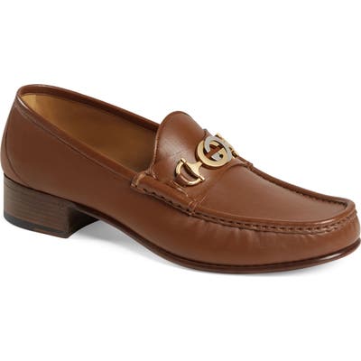 Gucci Tack Bit Loafer, Brown
