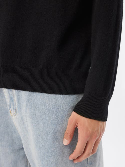 Shop Gobi Cashmere Crew Neck Sweater In Black