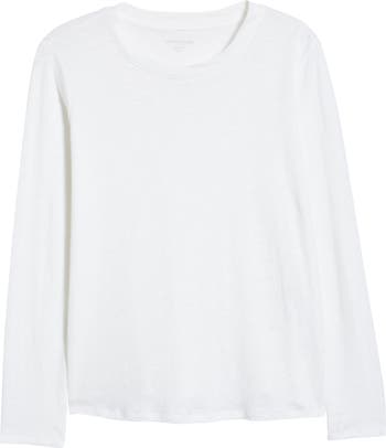 Eileen Fisher Organic Linen Long Sleeve T-Shirt | Nordstrom