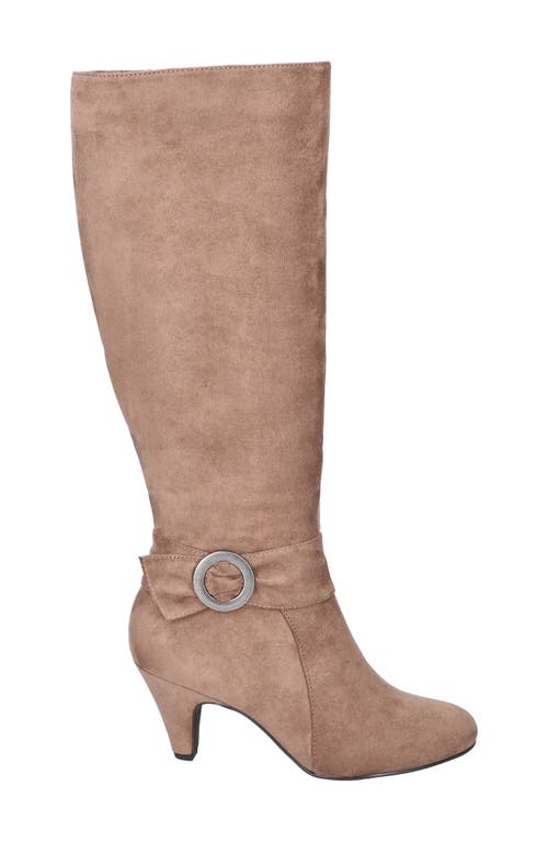 Shop Bella Vita Rima Knee High Boot In Taupe Suede