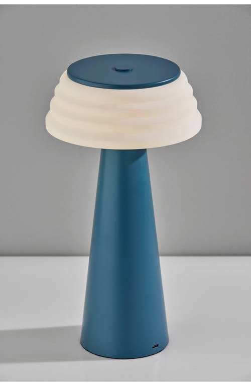 Adesso Lighting Jacky Cordless Led Table Lamp In Dusty Blue