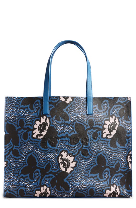 Ted Baker Blue Floral Printed Shopper Tote Bag