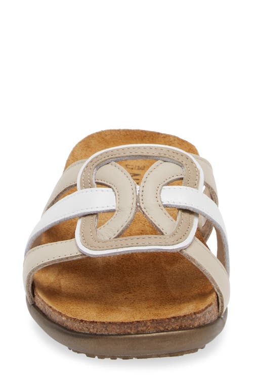 Naot Liv Slide Sandal In Ivory/white/beige