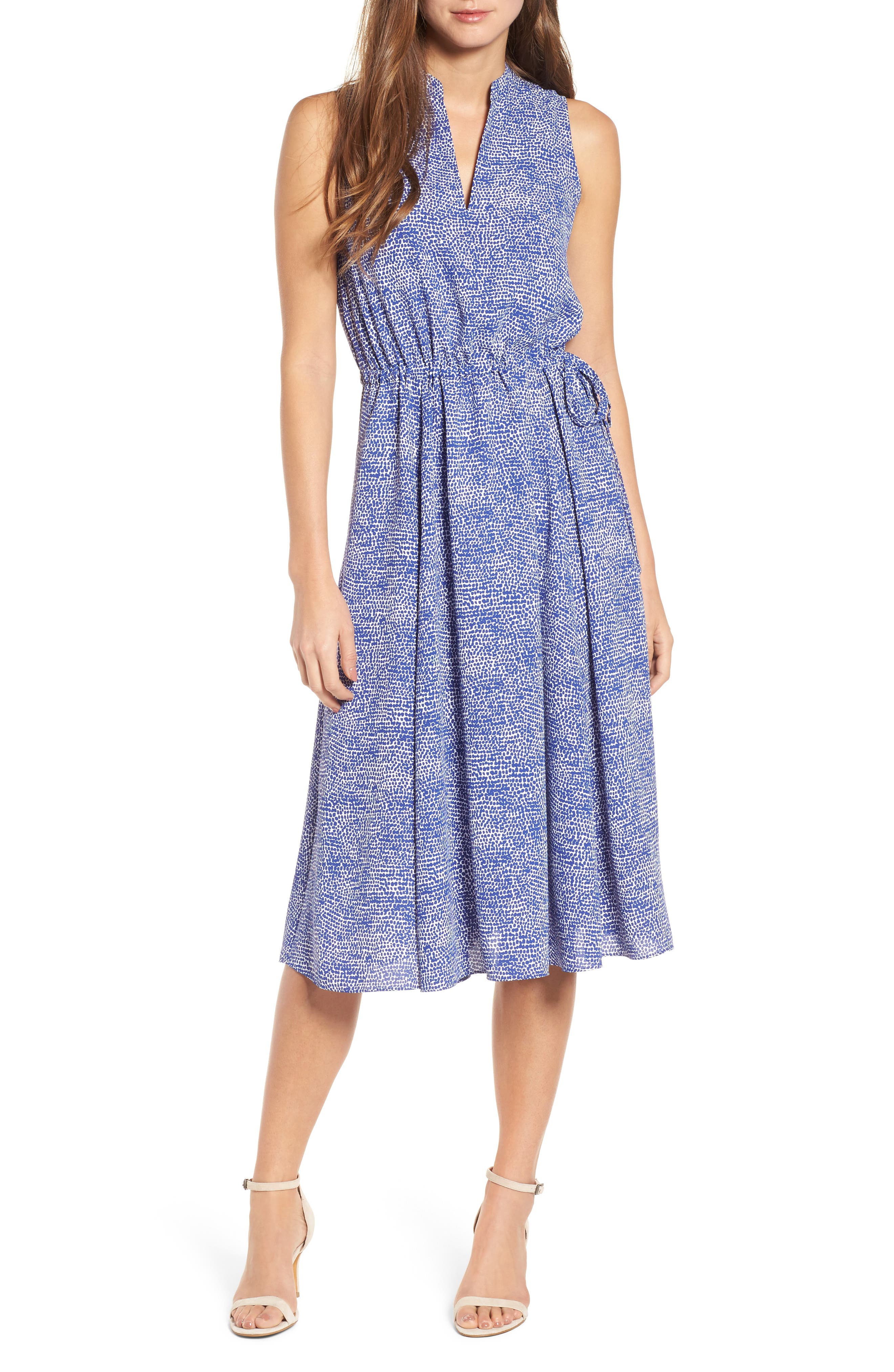 anne klein drawstring midi dress