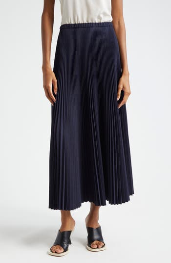 Colorful pleated maxi skirt best sale