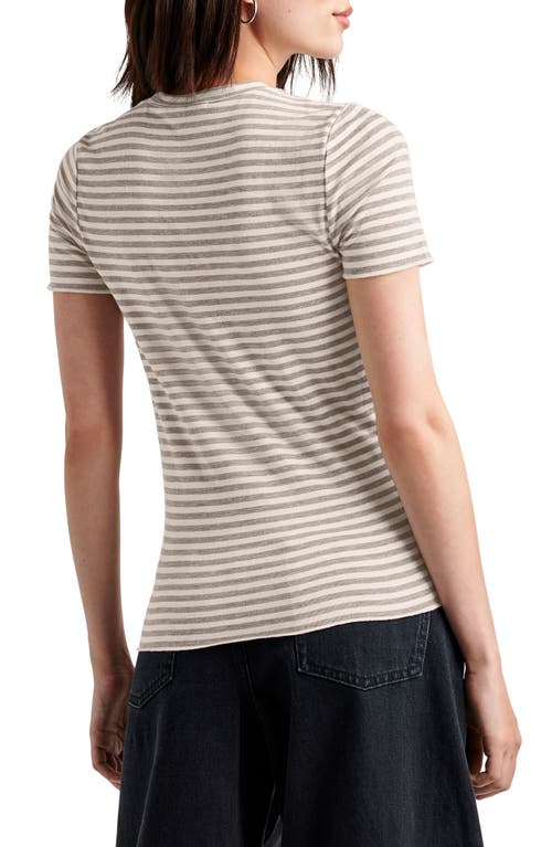 Shop Splendid Stripe T-shirt In Pale Oak/tawny Heather Stripe