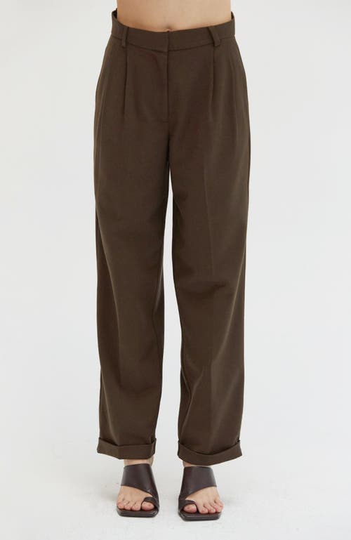 CRESCENT CRESCENT WOOL BLEND CUFFED TROUSERS