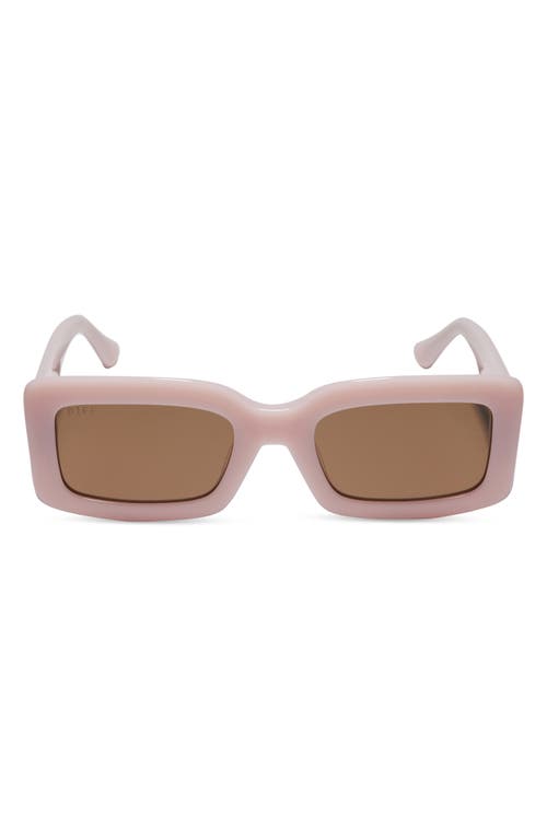Indy 51mm Rectangular Sunglasses in Pink