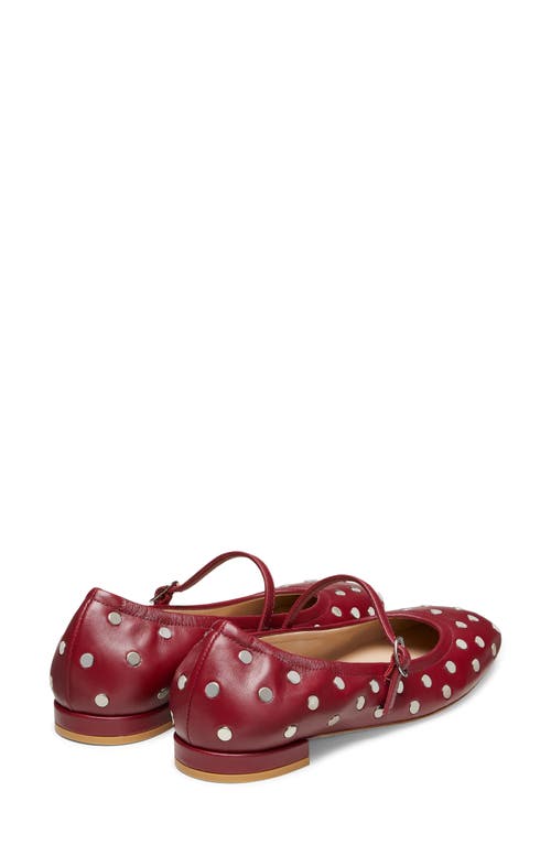 Shop Stuart Weitzman Claris Stud Ballet Flat In Rioja