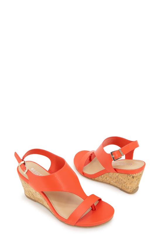 Reaction Kenneth Cole Greatly Platform Wedge Sandal In Tomato