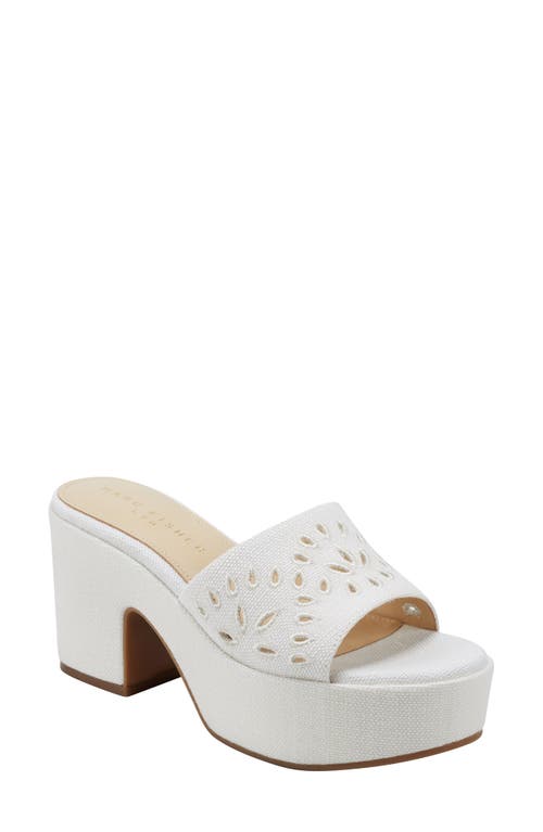 Shop Marc Fisher Ltd Foreva Platform Sandal In Cream