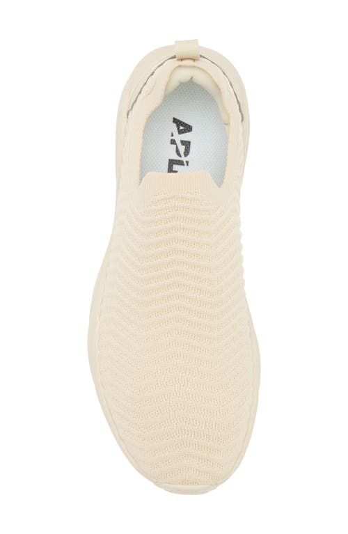 Apl Athletic Propulsion Labs Athletic Propulsion Labs Techloom Traveler Herringbone-knit Sneakers In Parchment/ivory