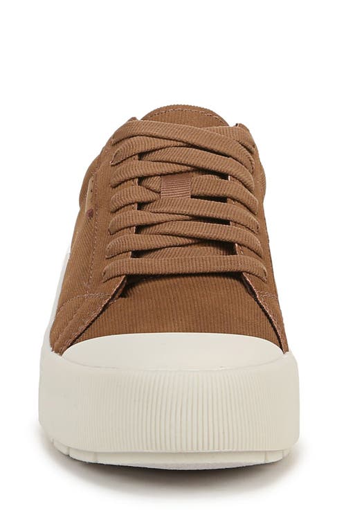 Dr. Scholl's Time Off Platform Sneaker In Honey Brown Faux Leather