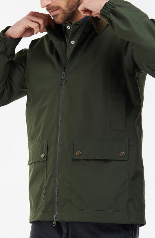 Barbour Domus Water Resistant Jacket In Sage/classic
