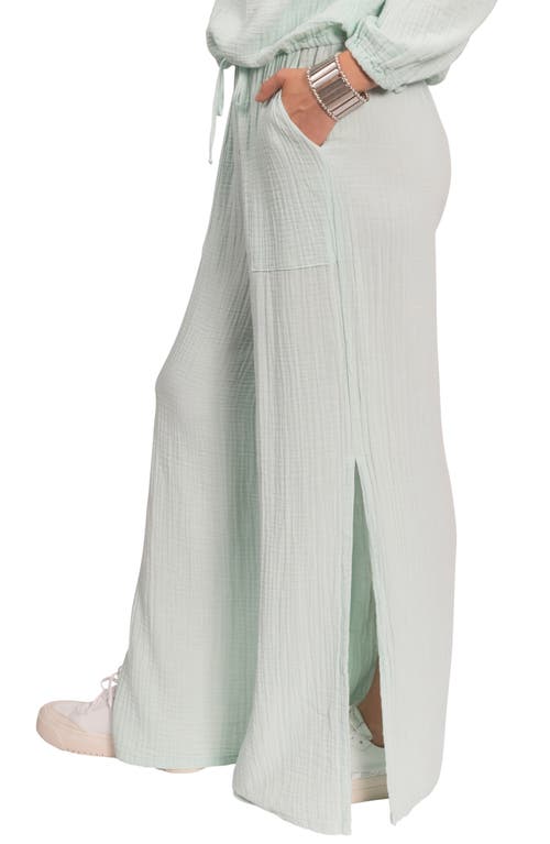 EVERYDAY RITUAL EVERYDAY RITUAL RILEY COTTON GAUZE SPLIT HEM PANTS