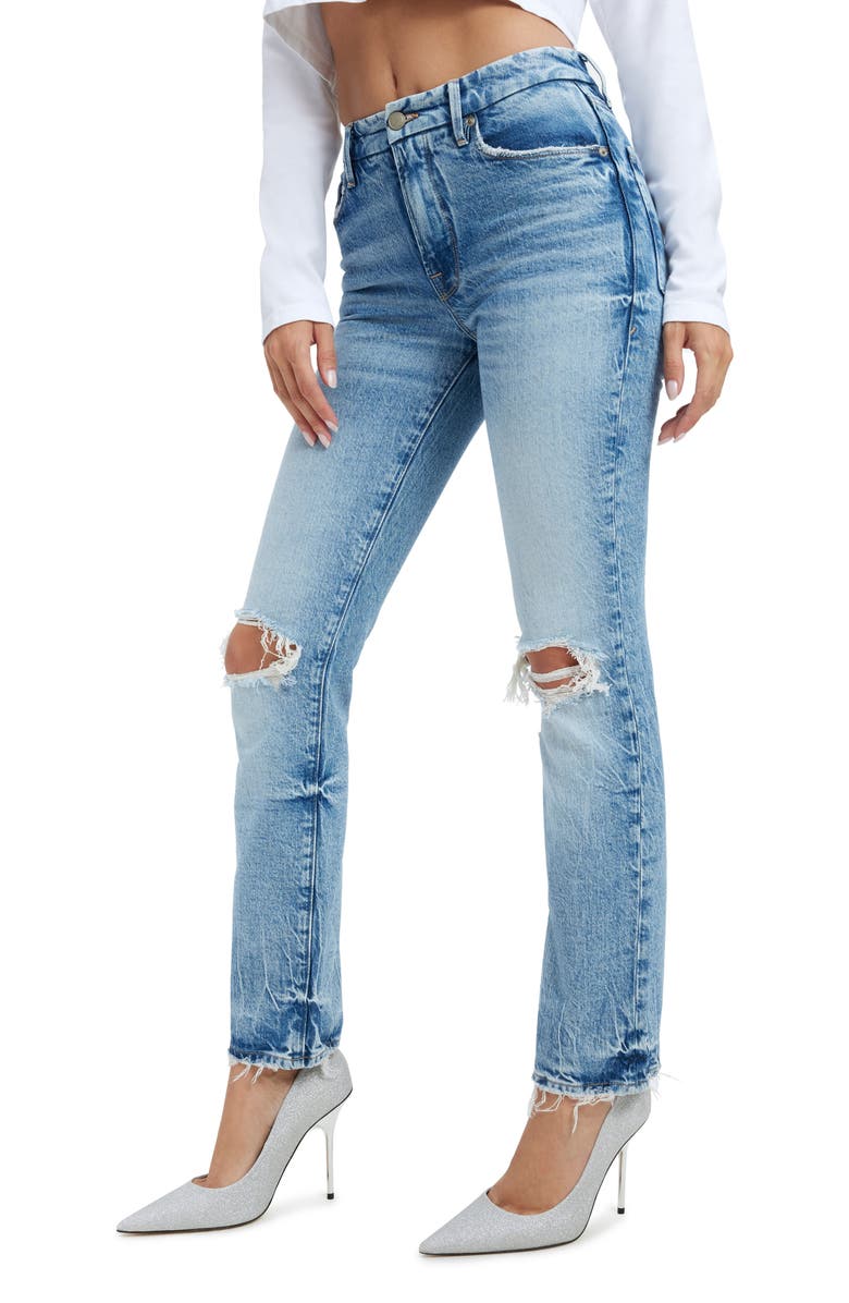 Good American Good Icon High Waist Straight Leg Jeans | Nordstromrack