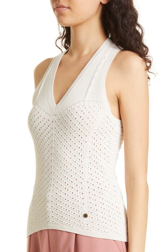Ted Baker Yensine Open Stitch Sweater Tank In Natural