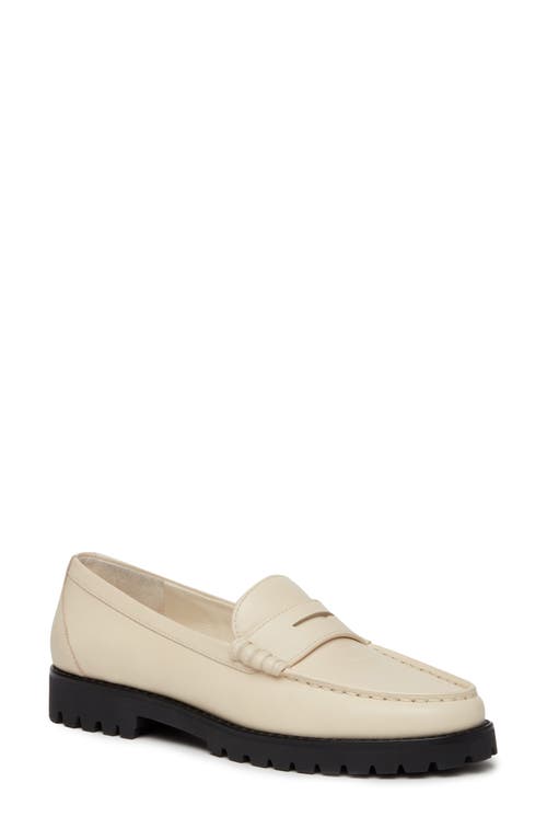 Shop Paige Ellis Platform Penny Loafer In Bone