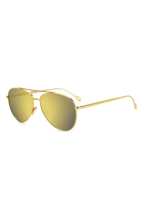 Shop Isabel Marant 60mm Gradient Aviator Sunglasses In Yellow Gold