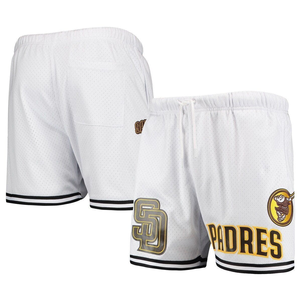 PRO STANDARD Men's Pro Standard White San Diego Padres Logo Mesh Shorts