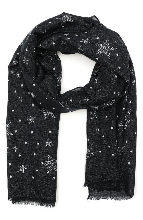 Kate Spade New York starlight sparkle wool blend scarf in Blazer Blue at Nordstrom