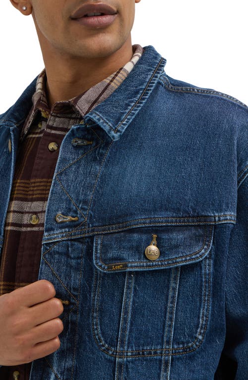 Shop Lee Rider™ Relaxed Fit Denim Trucker Jacket In Orchid Blue