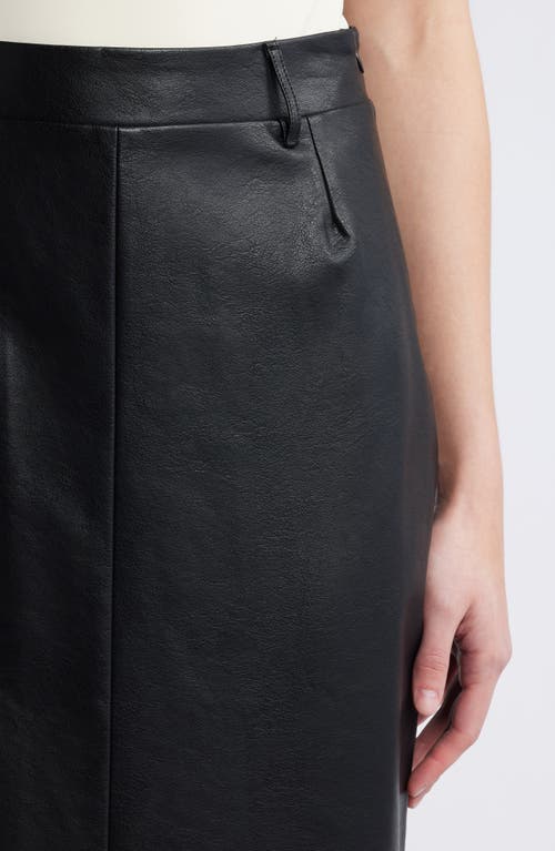 Shop Pixie Market Yve Faux Leather Maxi Skirt In Black