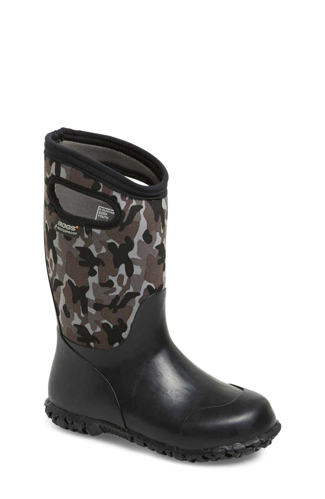 Bogs 'Durham' Waterproof Camo Rain Boot (Toddler, Little Kid & Big Kid