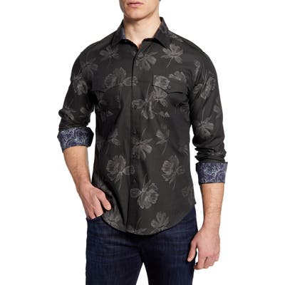 Robert Graham Sammy Classic Fit Floral Button-Up Shirt, Black