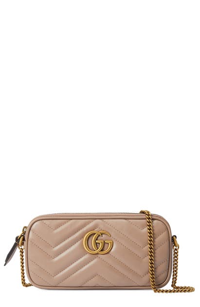 Gucci Mini Gg Marmont 2.0 Matelasse Leather Crossbody Bag In Porcelain Rose | ModeSens