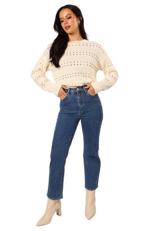 Petal And Pup Petal & Pup Watton Open Stitch Sweater In Neutral