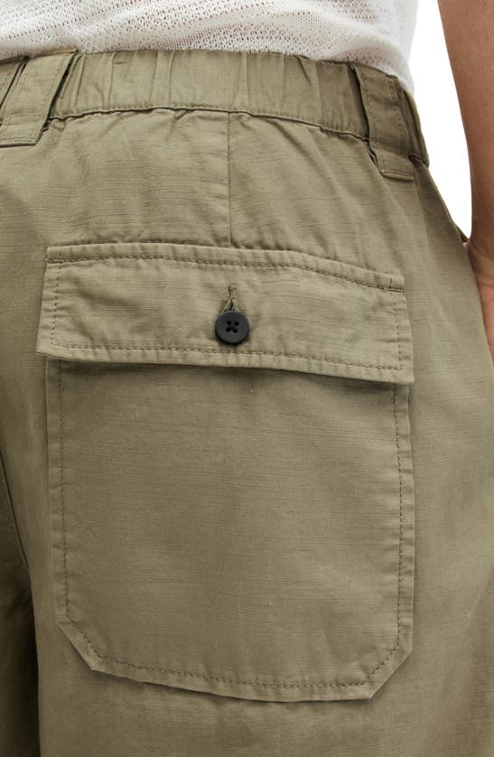 Shop Allsaints Buck Stretch Twill Drawstring Pants In Military Green