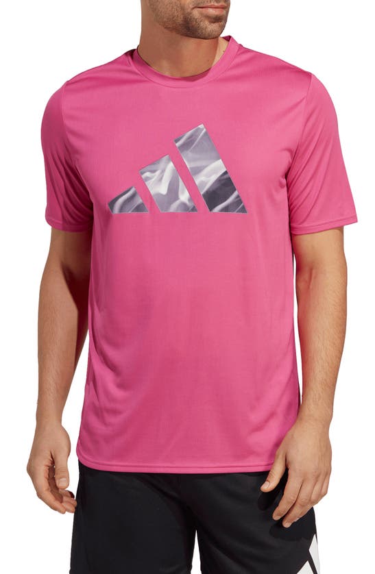 Adidas Originals Designed 4 Movement Intensity Training T-shirt In Preloved Fuchsia/ Black