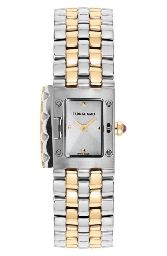 Shop Ferragamo Secret Bracelet Watch, 18.5mm X 30mm In Two Tone