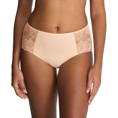 Shop Natori Statement Lace Full Brief In Cameo Rose