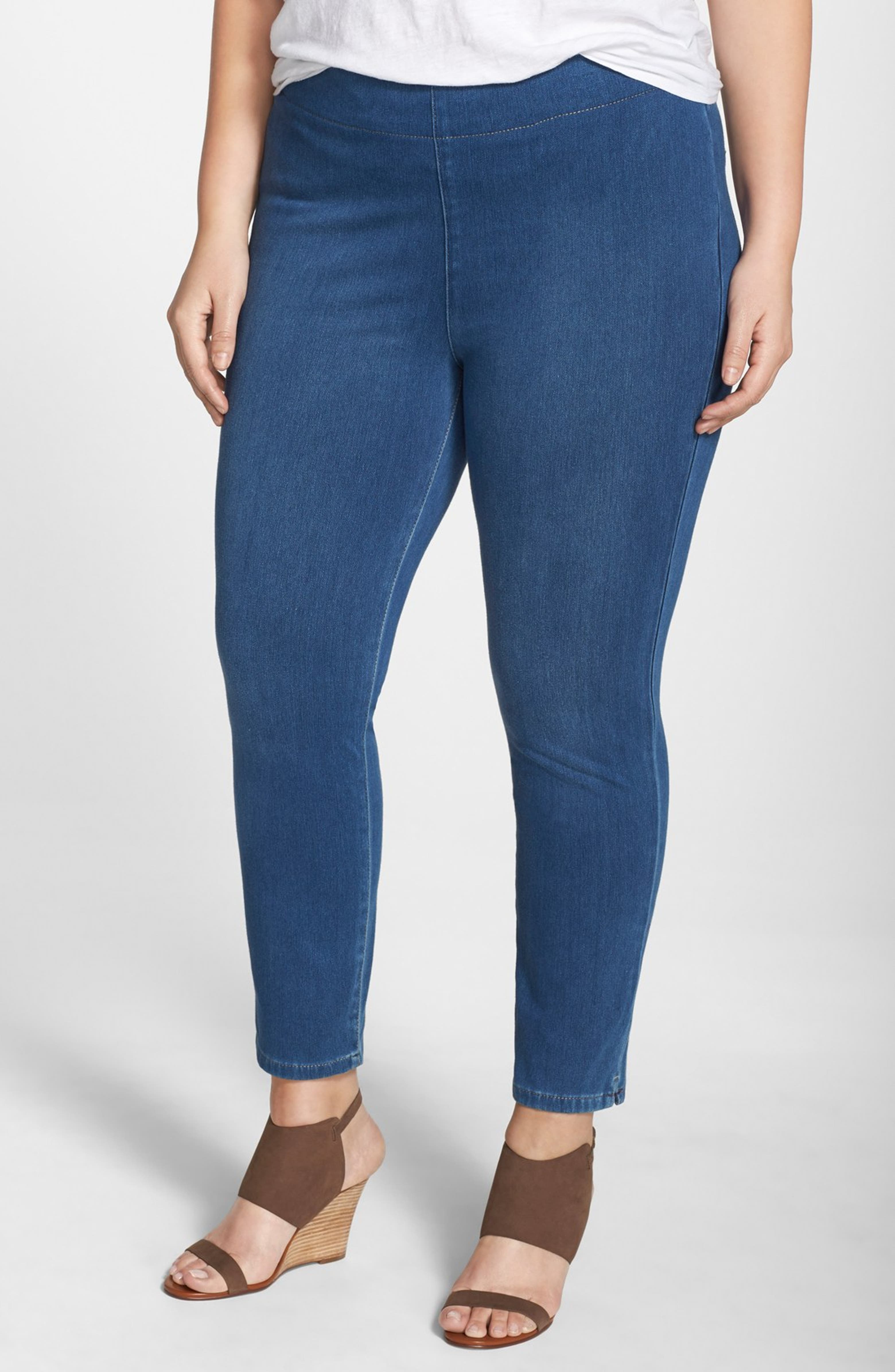 NYDJ 'Millie' Stretch Knit Denim Ankle Leggings (Plus Size) Nordstrom